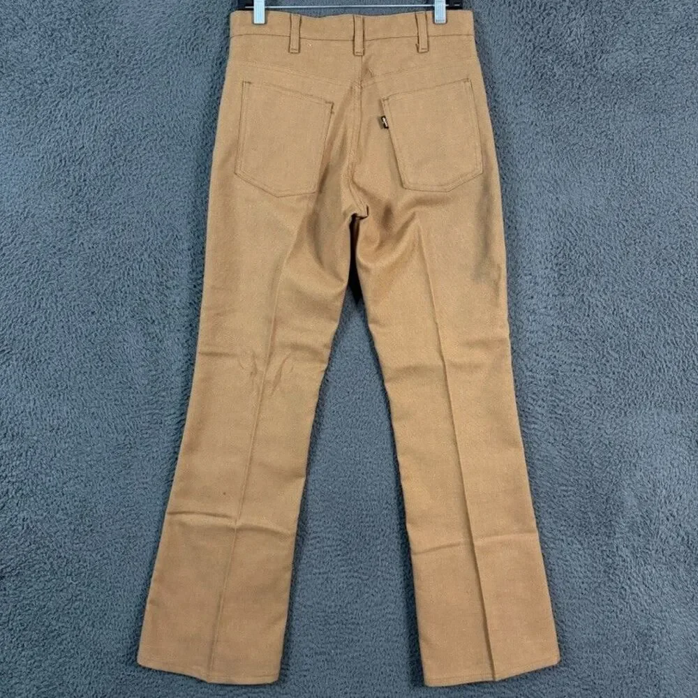 Vtg Levis Pants Mens 30x31 Brown Bootcut Big E Sta-Prest Made in USA 1970s